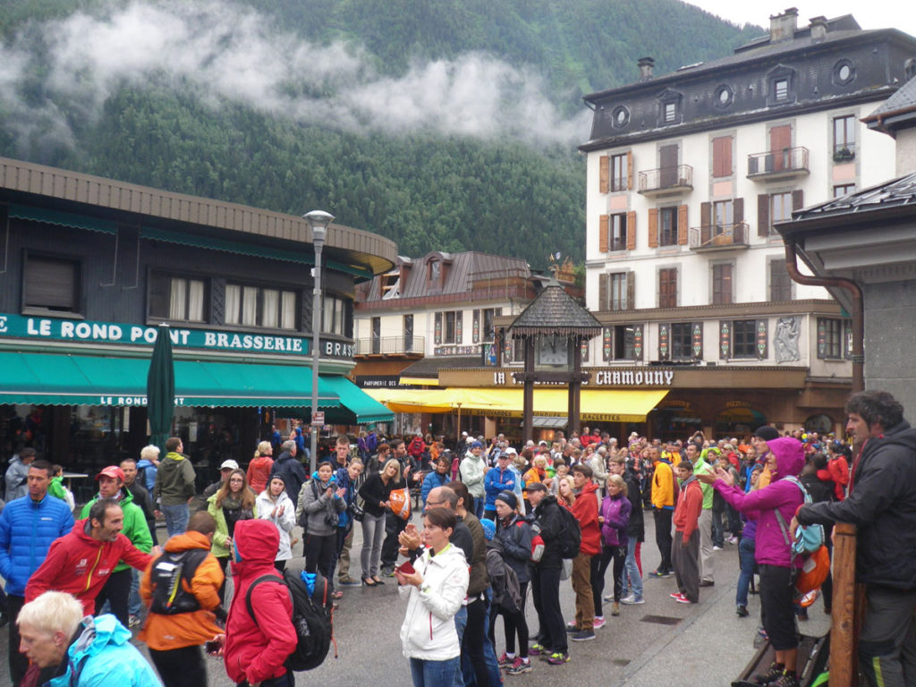 Mont Blanc Marathon: Zuschauer in Chamonix